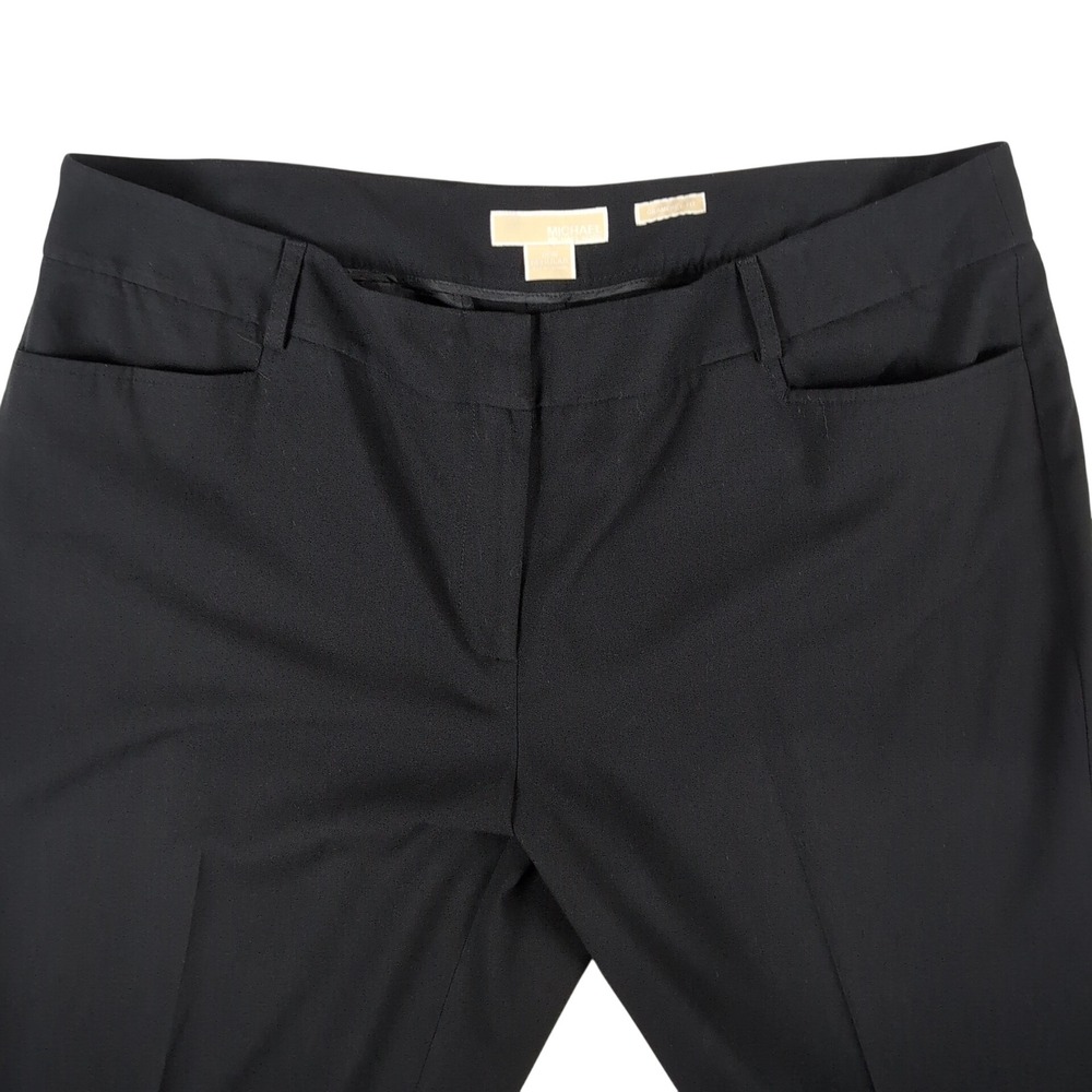 Michael Kors Gramercy Fit Dress Pants Women 18W Regular Black Straight Leg - Picture 9 of 12